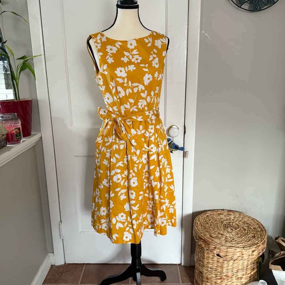 Anne Klein yellow floral dress